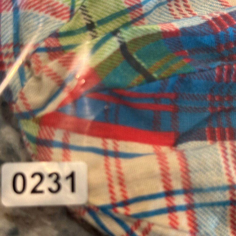 Vintage Toddler Madras Plaid Bucket Hat Preppy Kids Summer Hat - Picture 5 of 5